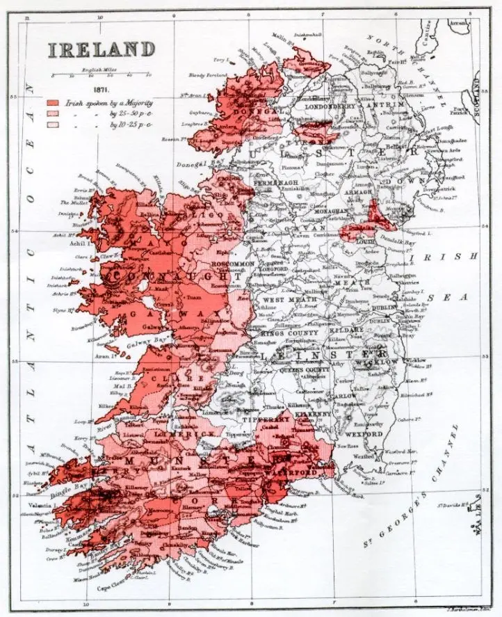 Blog Concentration of Irish Speakers 1871